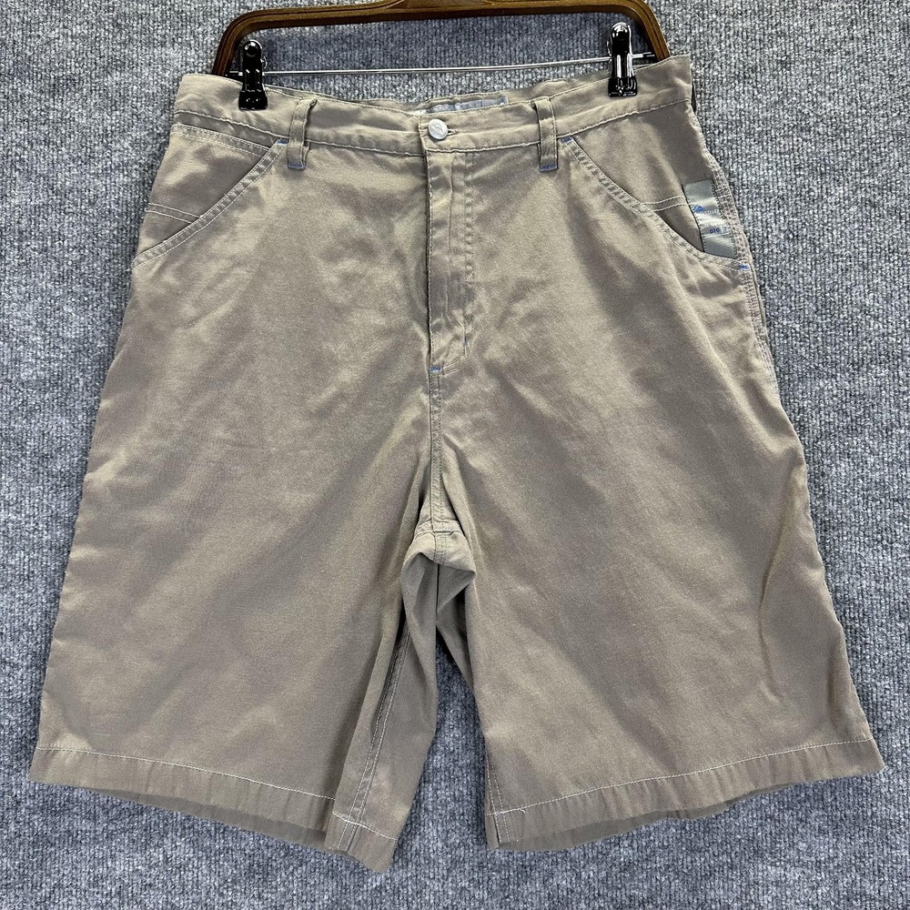 Quiksilver Shorts Mens 33 Gray/Brown Nylon Cotton Utility Cargo Surf Skate